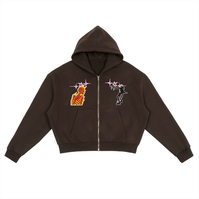 Y2k,Streetwear ,Graphic ,Trendy fashion ,Streetwear trend,Zip-up streetwear ,Zip-up hoodie ,Hoodie streetwear ,Dark,Brown 